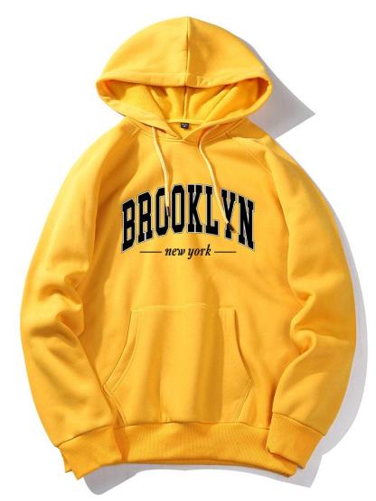 Brooklyn Letter Print Hoodie-Mitchell Shoes