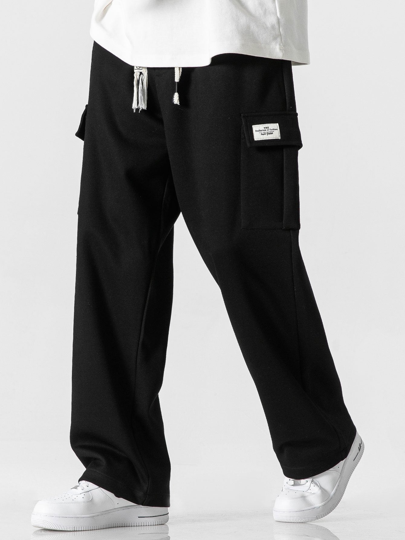 Relax Fit Straight Leg Jersey Cargo Pants-Mitchell Shoes