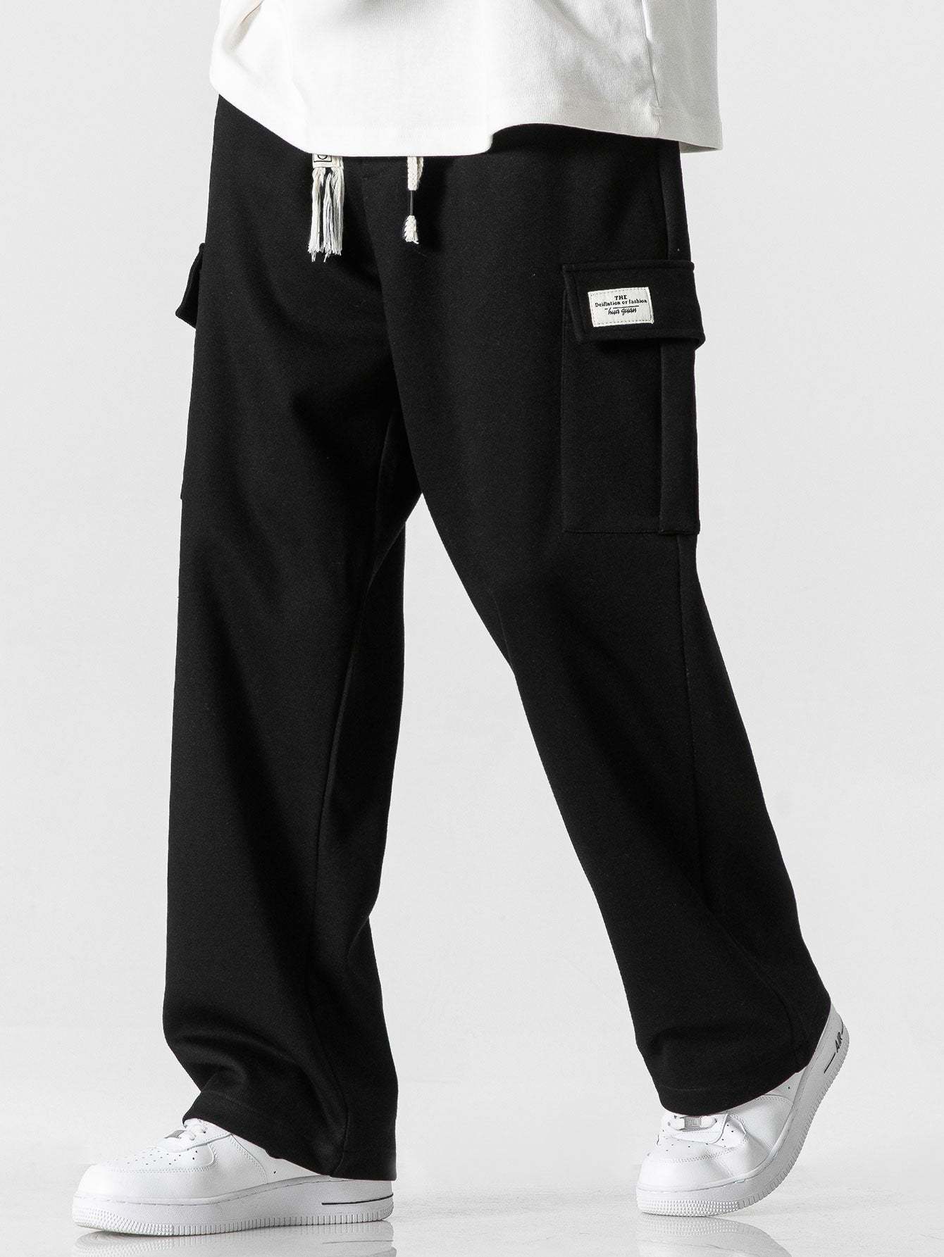 Relax Fit Straight Leg Jersey Cargo Pants-Mitchell Shoes