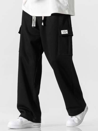 Relax Fit Straight Leg Jersey Cargo Pants-Mitchell Shoes