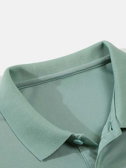 Solid Mesh Polo Shirt-Mitchell Shoes