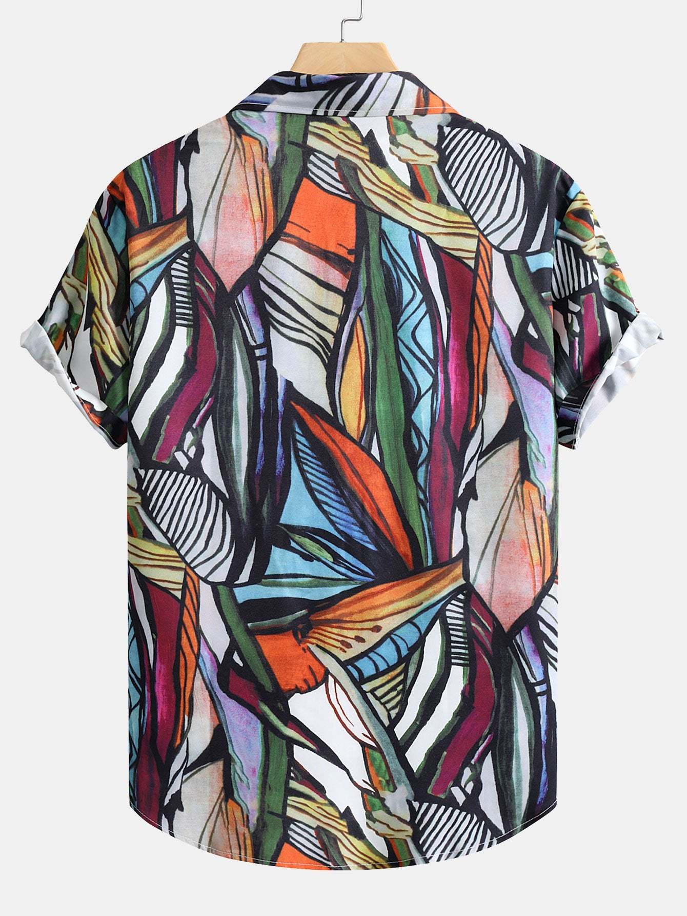 Abstract Print Shirt-Mitchell Shoes