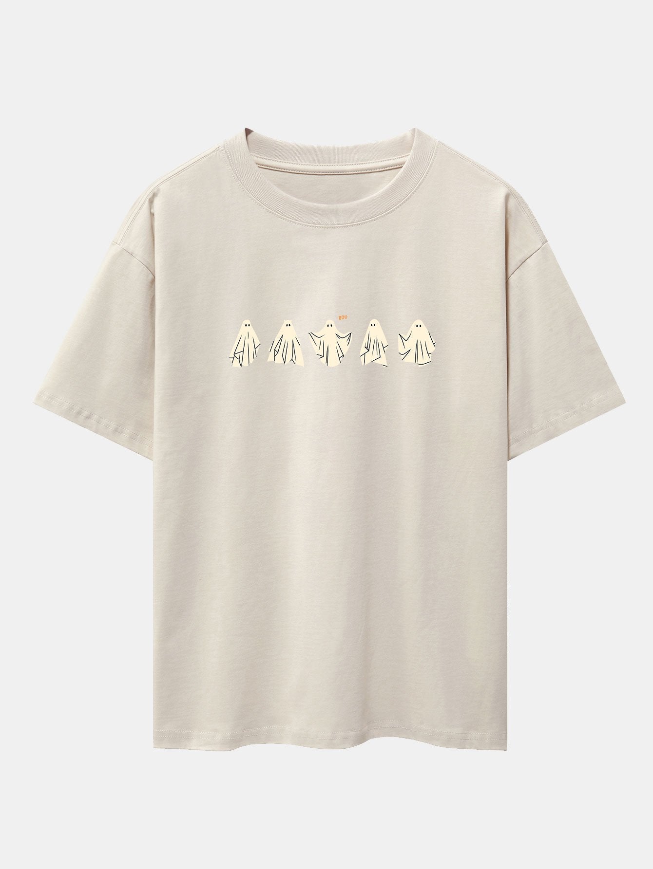 Ghost Print Heavy Weight Drop Shoulder Oversize T-Shirt-Mitchell Shoes