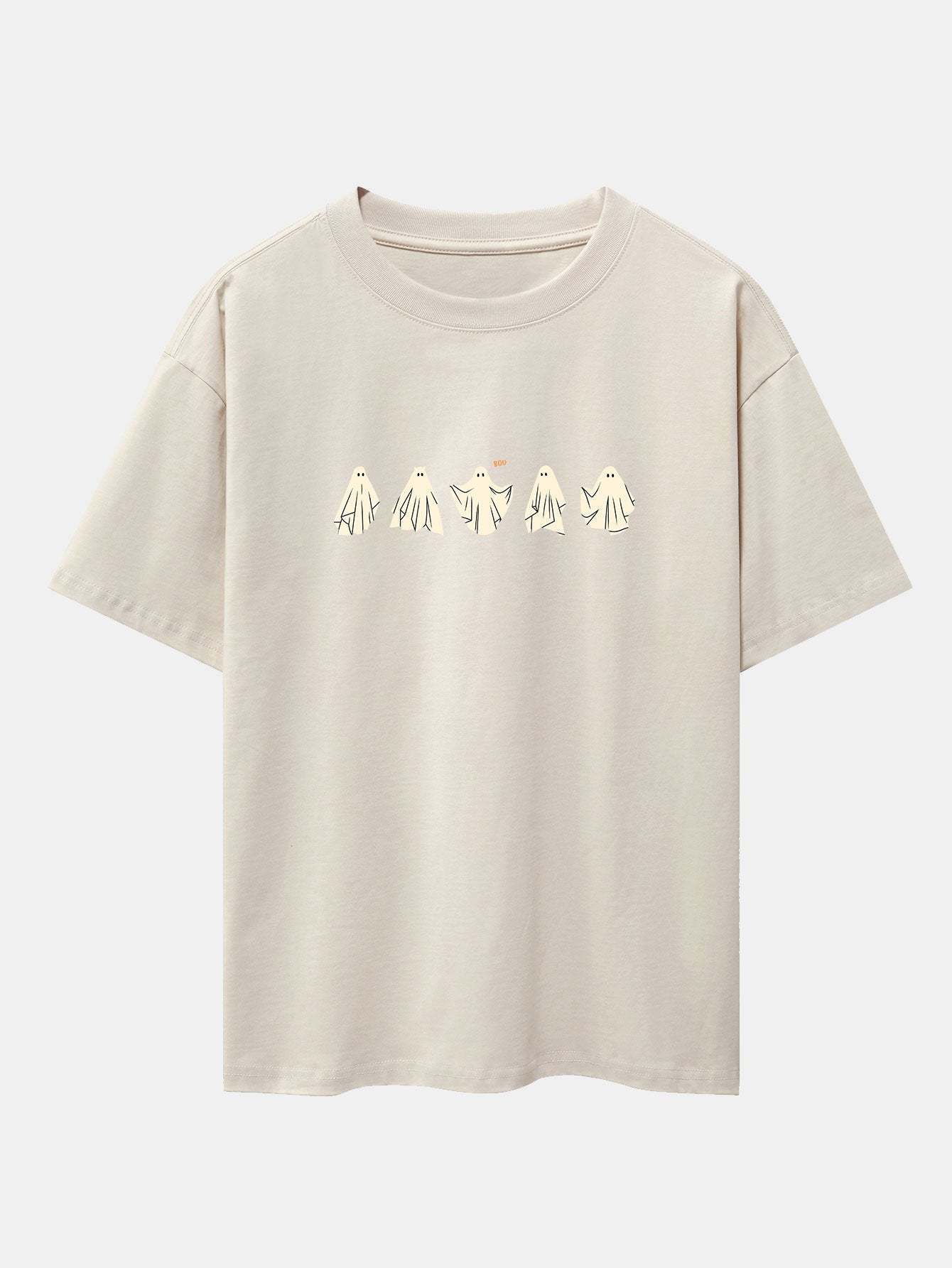 Ghost Print Heavy Weight Drop Shoulder Oversize T-Shirt-Mitchell Shoes