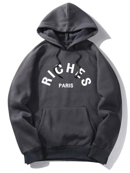 Rich Paris Print Hoodie-Mitchell Shoes