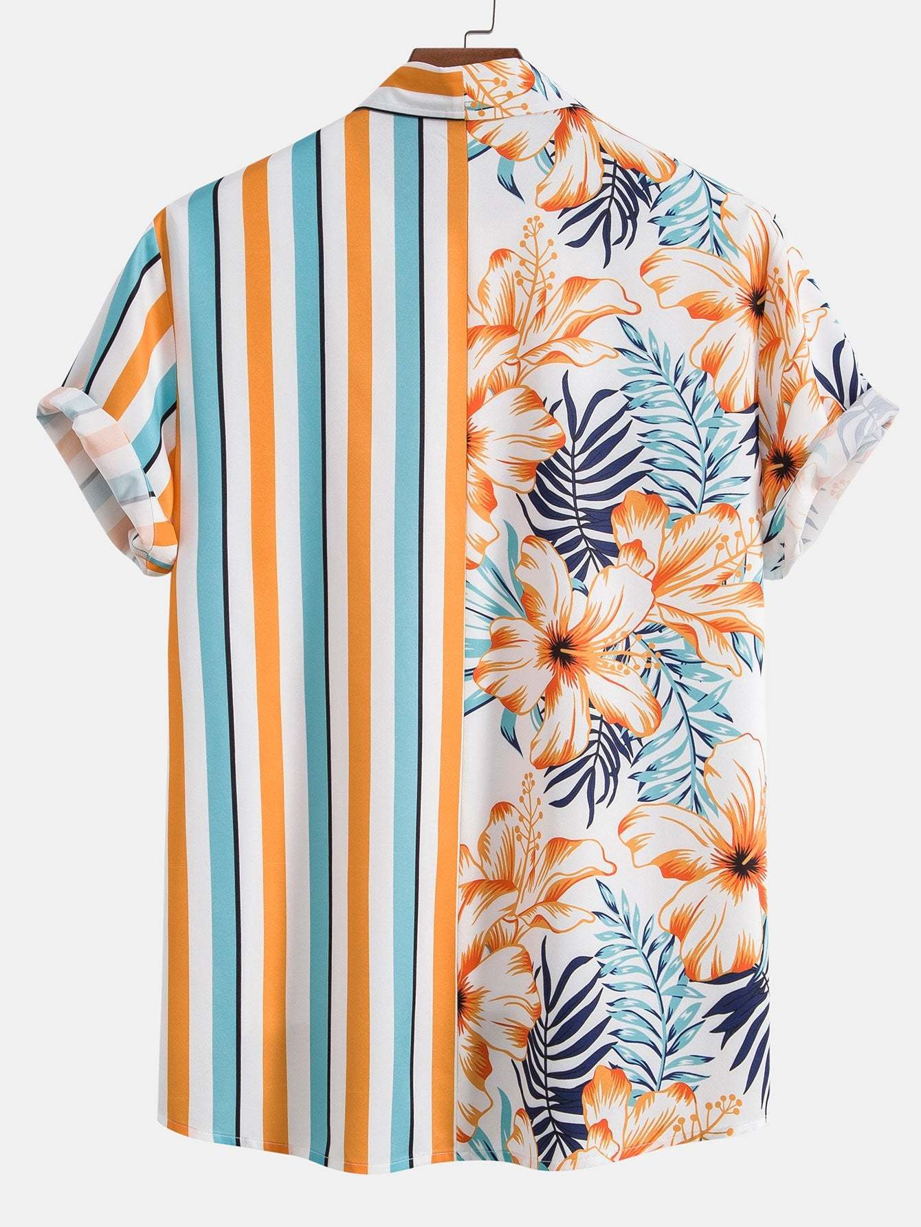 Tropical Stripe Panel Shirt-Mitchell Shoes