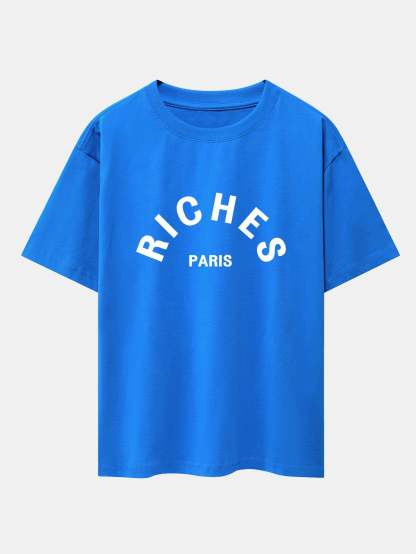 Riches Paris Print Oversize T-Shirt-Mitchell Shoes