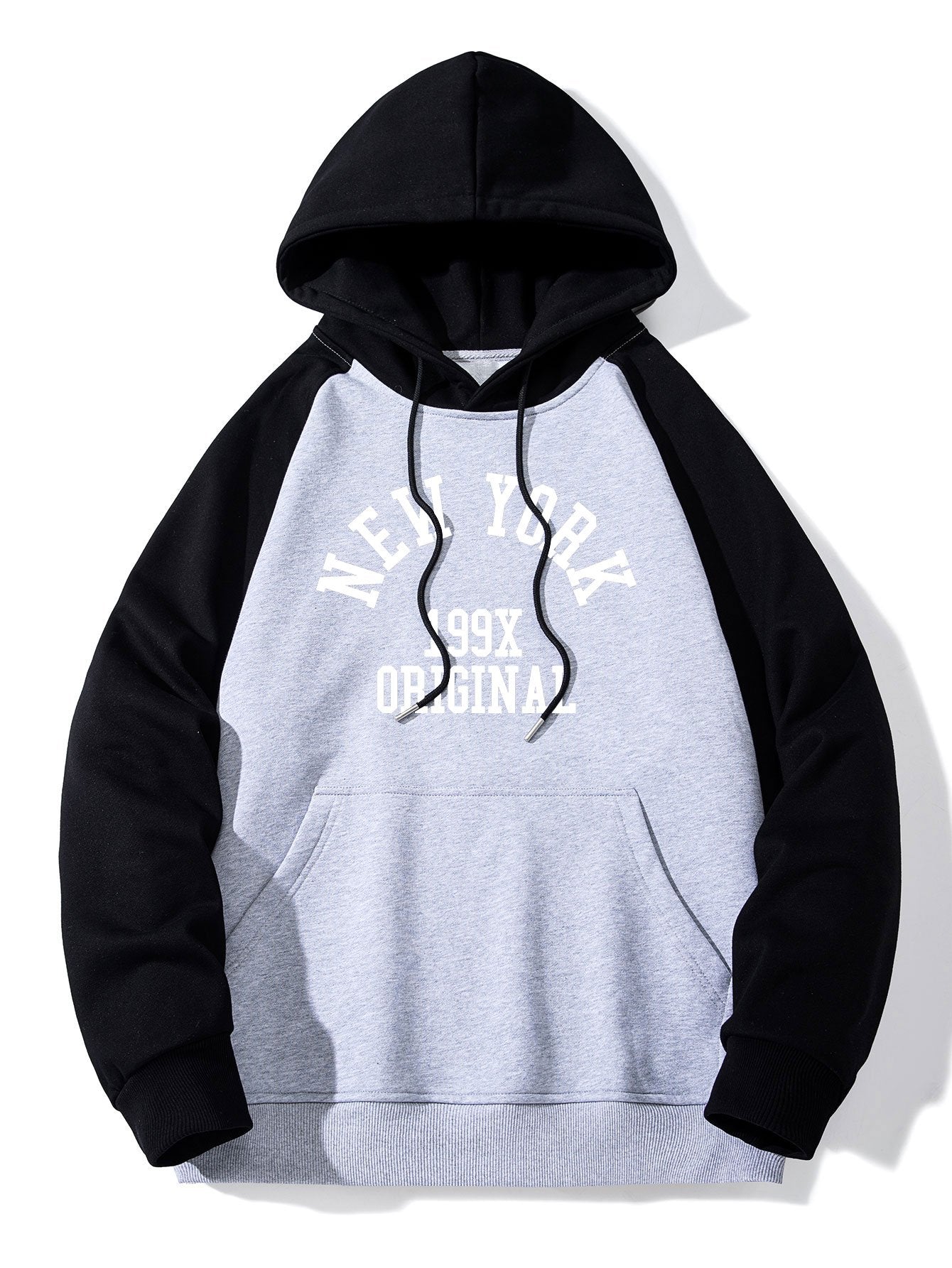 New York Print Pactchwork Raglan Hoodie-Mitchell Shoes