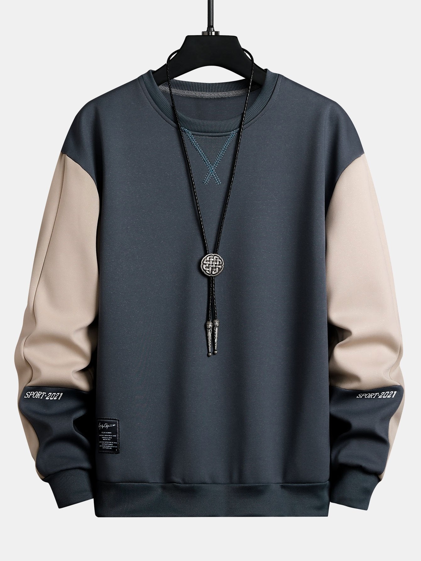 Color Block Crew Neck Sweatshirt-Mitchell Shoes