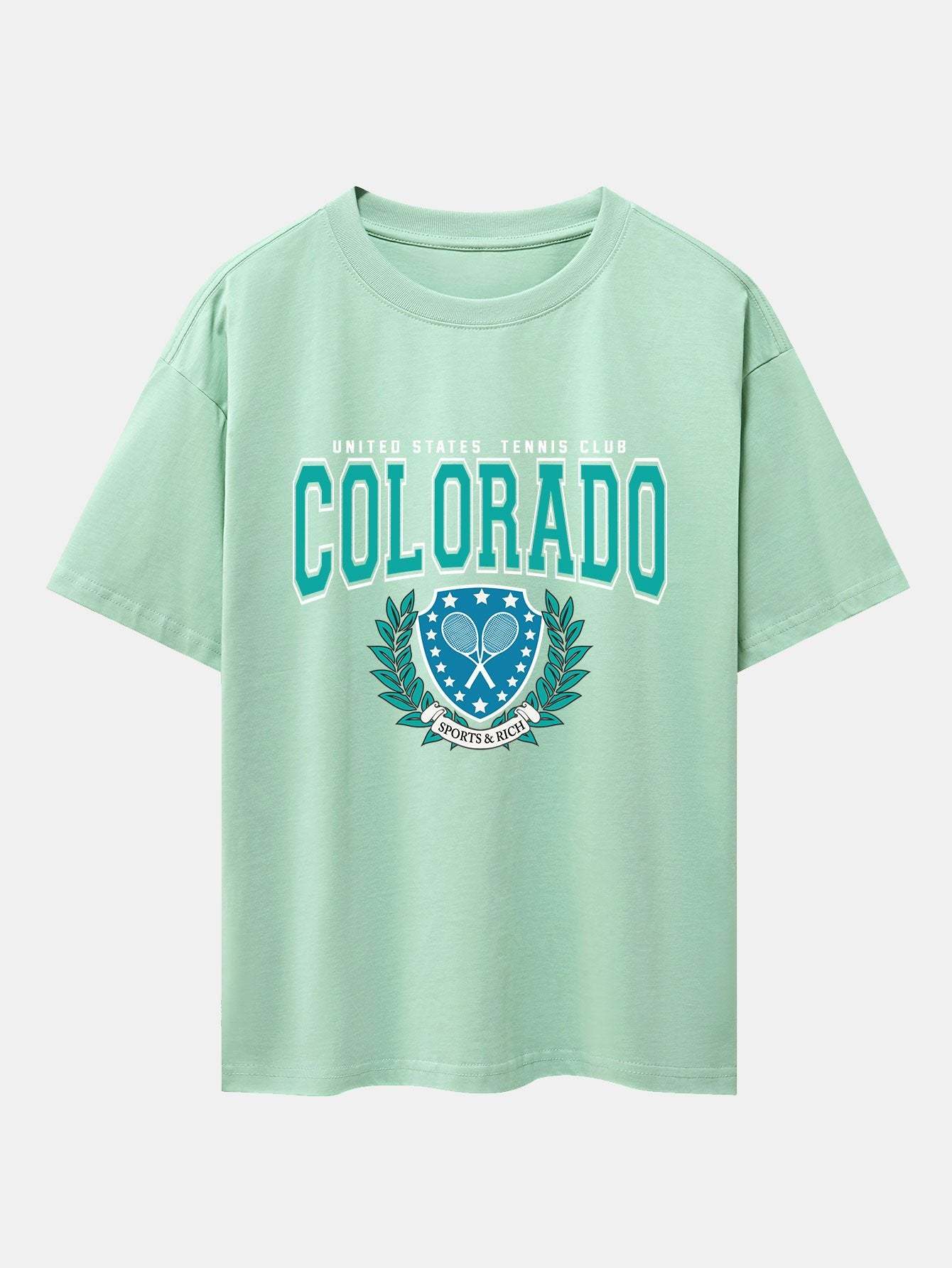 Colorado Tennis Print Heavy Weight Oversize T-Shirt-Mitchell Shoes