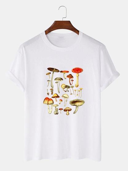 Mushroom Print T-Shirt-Mitchell Shoes