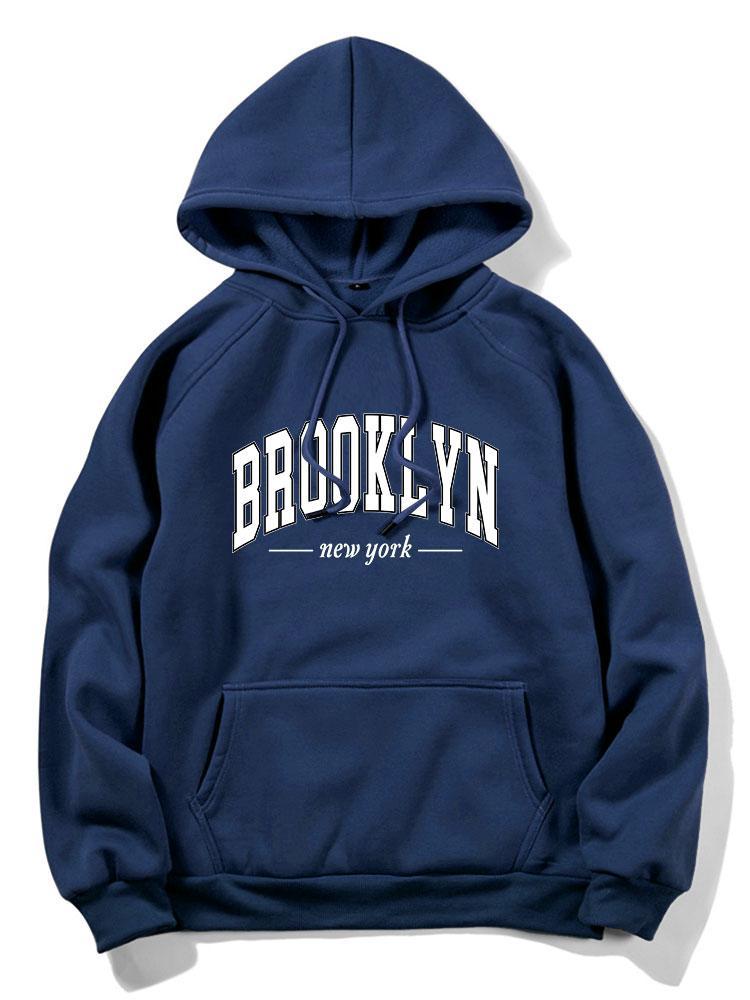 Brooklyn Letter Print Hoodie-Mitchell Shoes