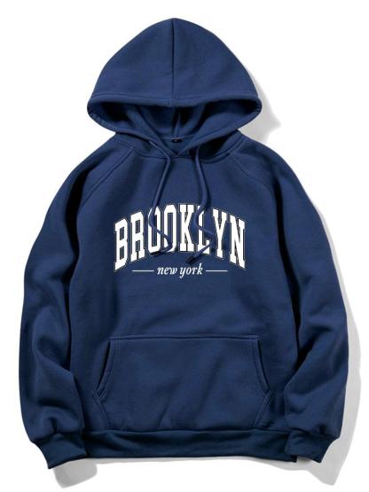 Brooklyn Letter Print Hoodie-Mitchell Shoes