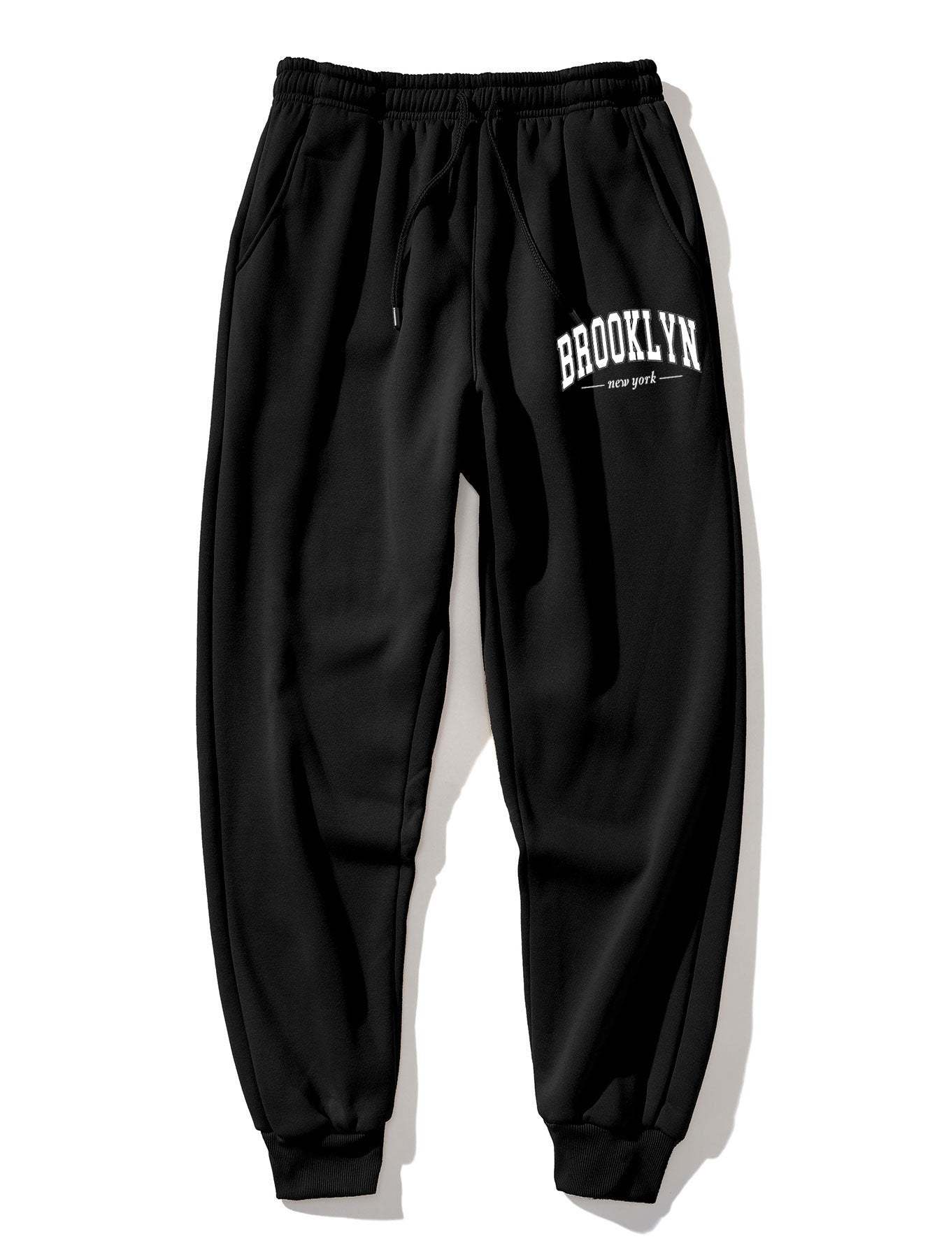 Brooklyn Letter Print Hoodie & Jogger Pants-Mitchell Shoes