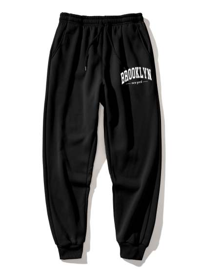 Brooklyn Letter Print Hoodie & Jogger Pants-Mitchell Shoes