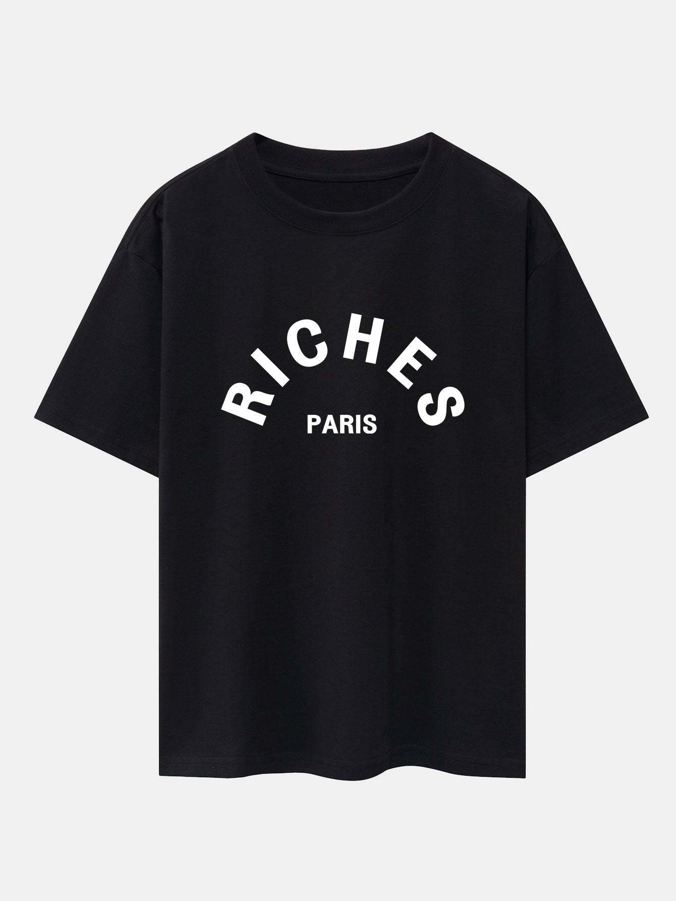 Riches Paris Print Oversize T-Shirt-Mitchell Shoes