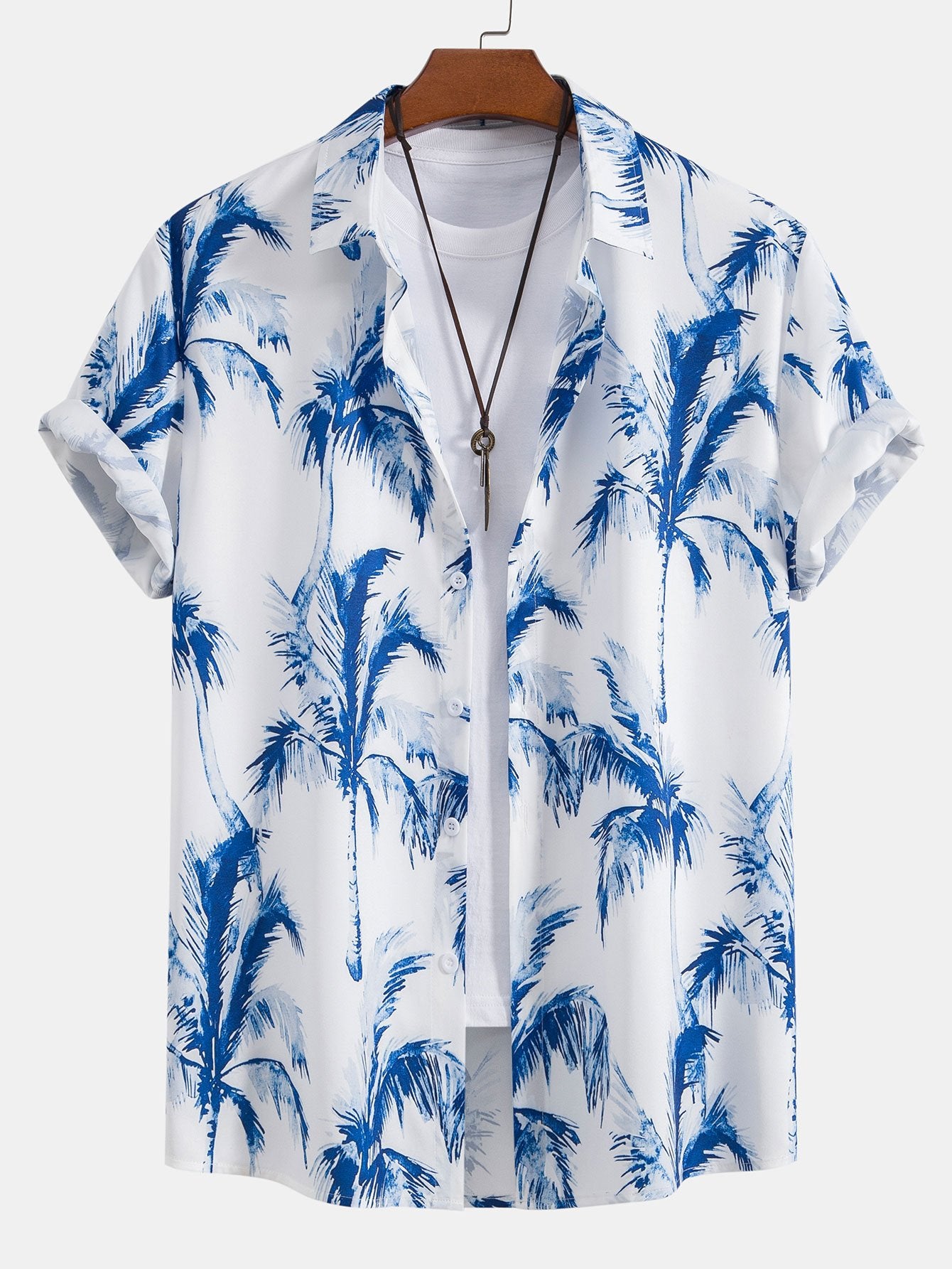 Watercolor Tropical Print Shirt-Mitchell Shoes