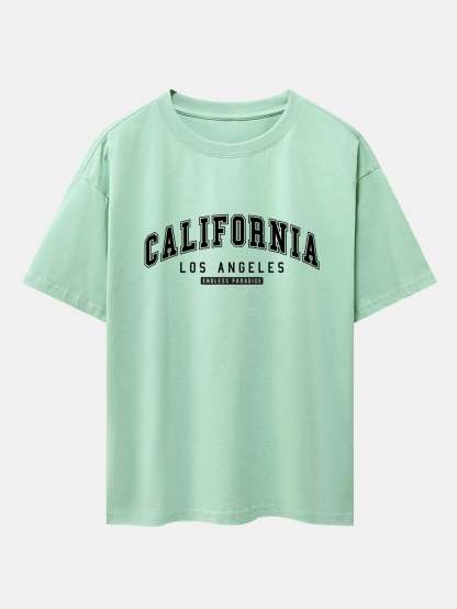 California Print Heavy Weight Oversize T-Shirt-Mitchell Shoes