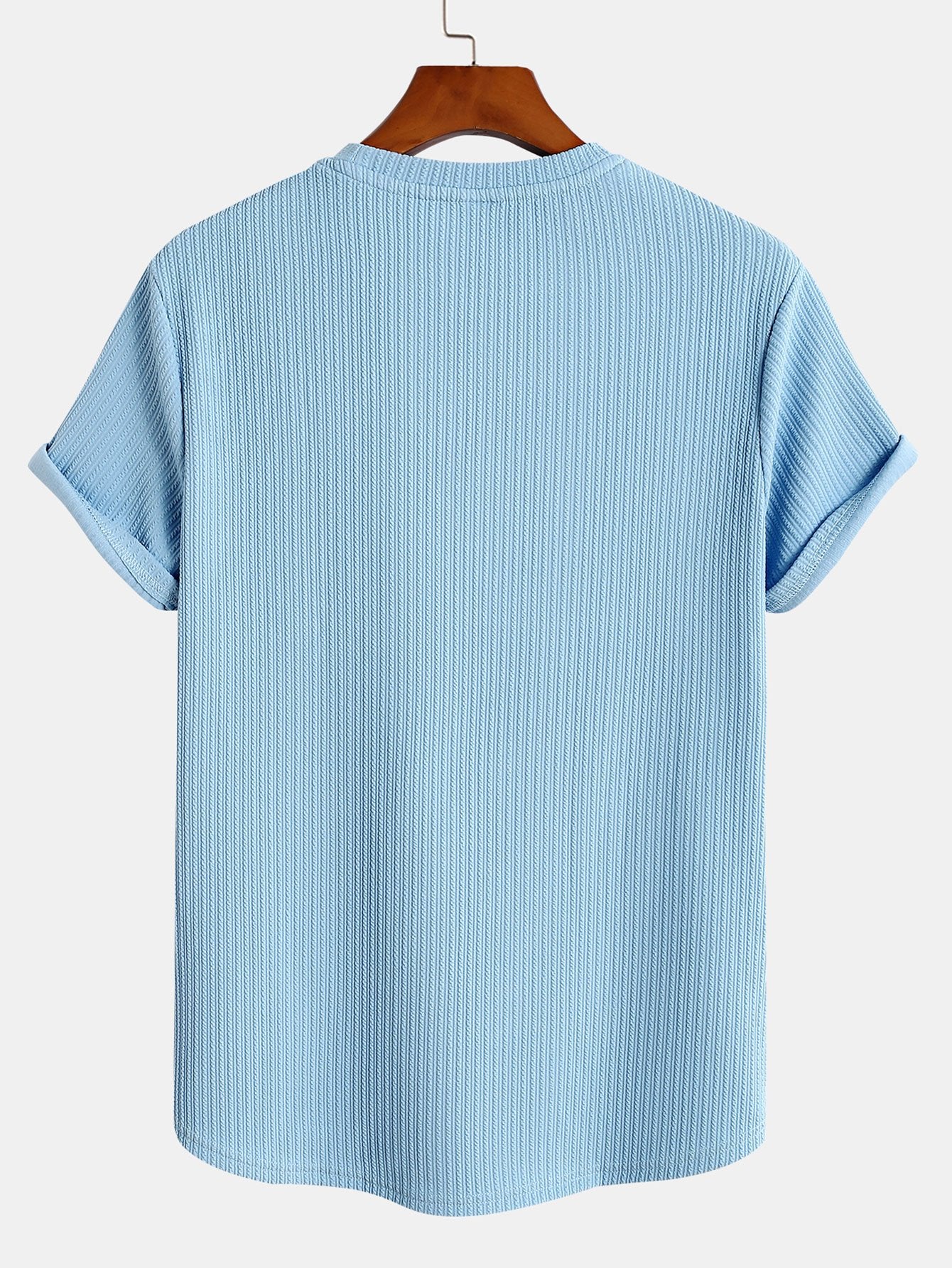 Muscle Fit Arc Hem Ribbed T-Shirt-Mitchell Shoes
