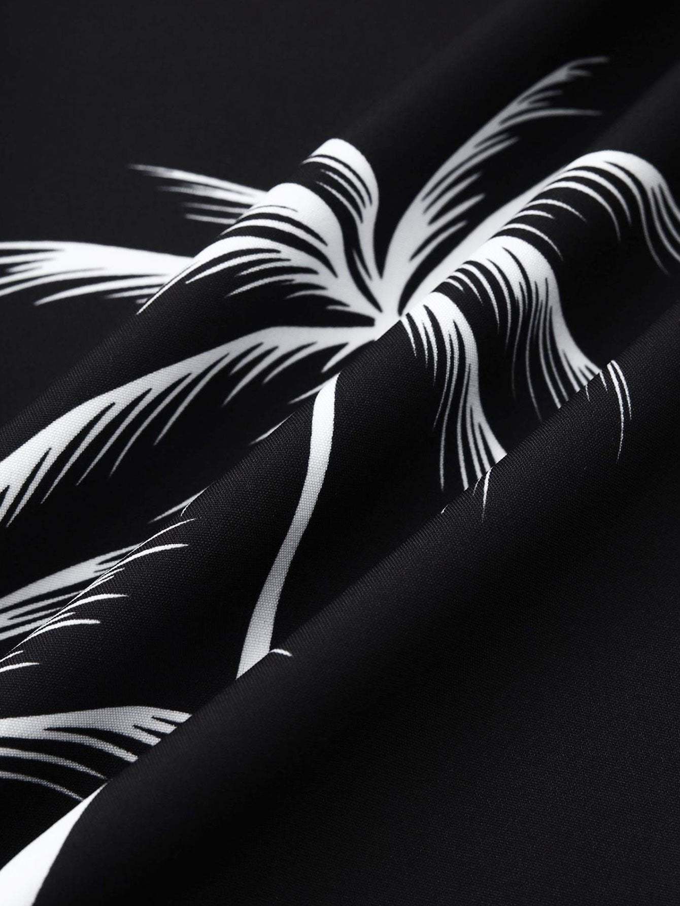 Tropical Leaf Print Button Up Shirt-Mitchell Shoes