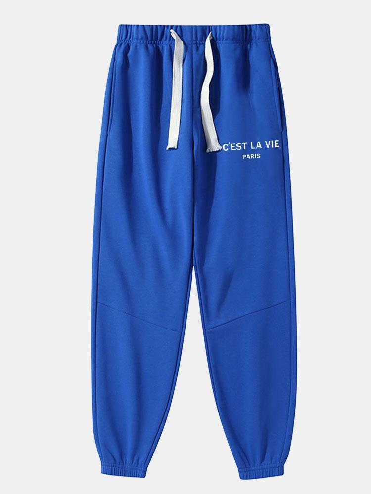 Paris Print Cotton Blend Jogger Pants-Mitchell Shoes