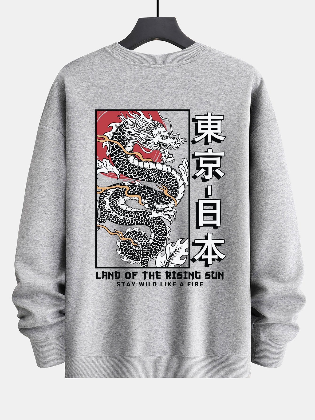 Tokyo Dragon Back Print Relax Fit Sweatshirt-Mitchell Shoes