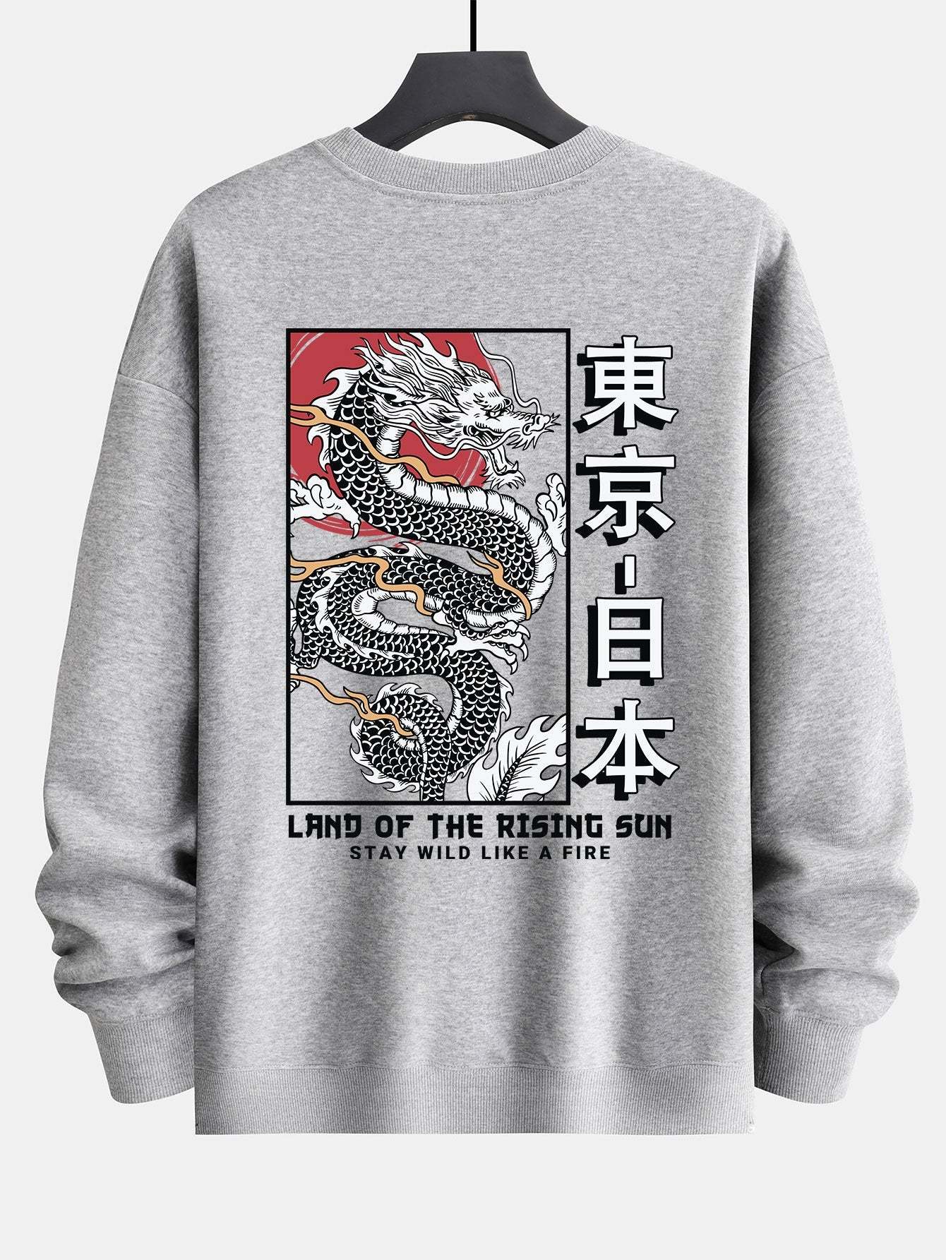 Tokyo Dragon Back Print Relax Fit Sweatshirt-Mitchell Shoes