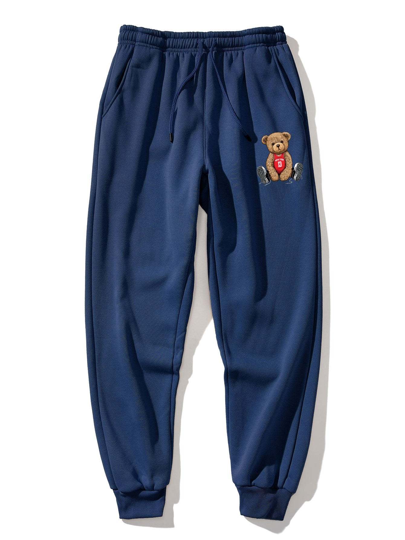 New York Bear Print Jogger Pants-Mitchell Shoes