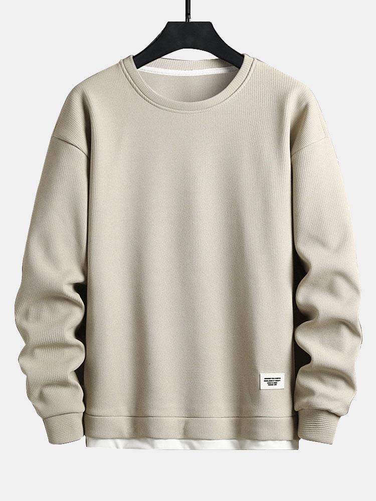 Two Layer Waffle Sweatshirt-Mitchell Shoes