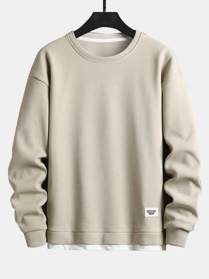 Two Layer Waffle Sweatshirt-Mitchell Shoes