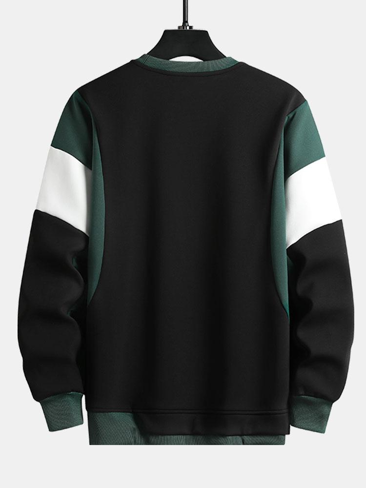 Color Block Patchwork Sweatshirt-Mitchell Shoes
