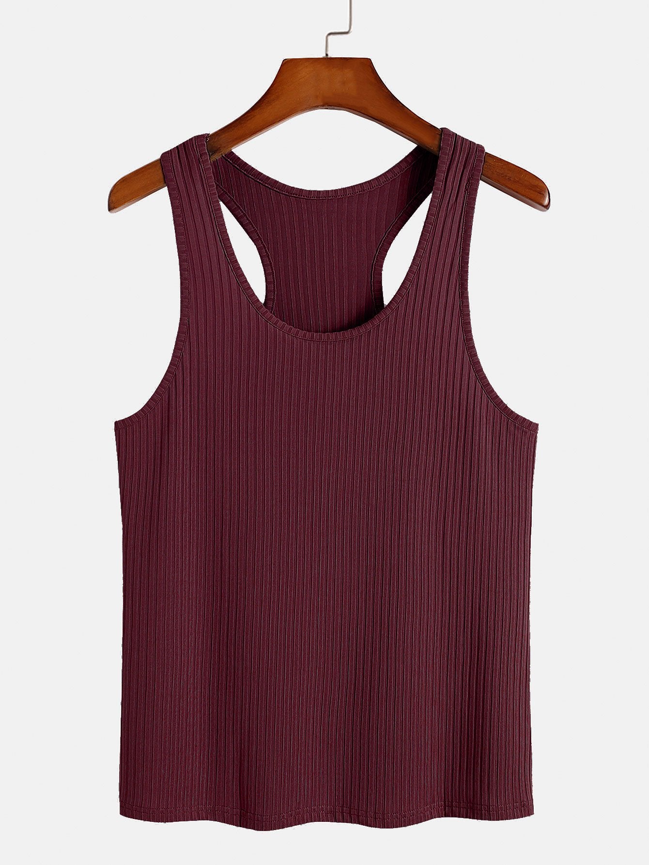 Basic Slim Ribbed Racer Back Tank-Mitchell Shoes