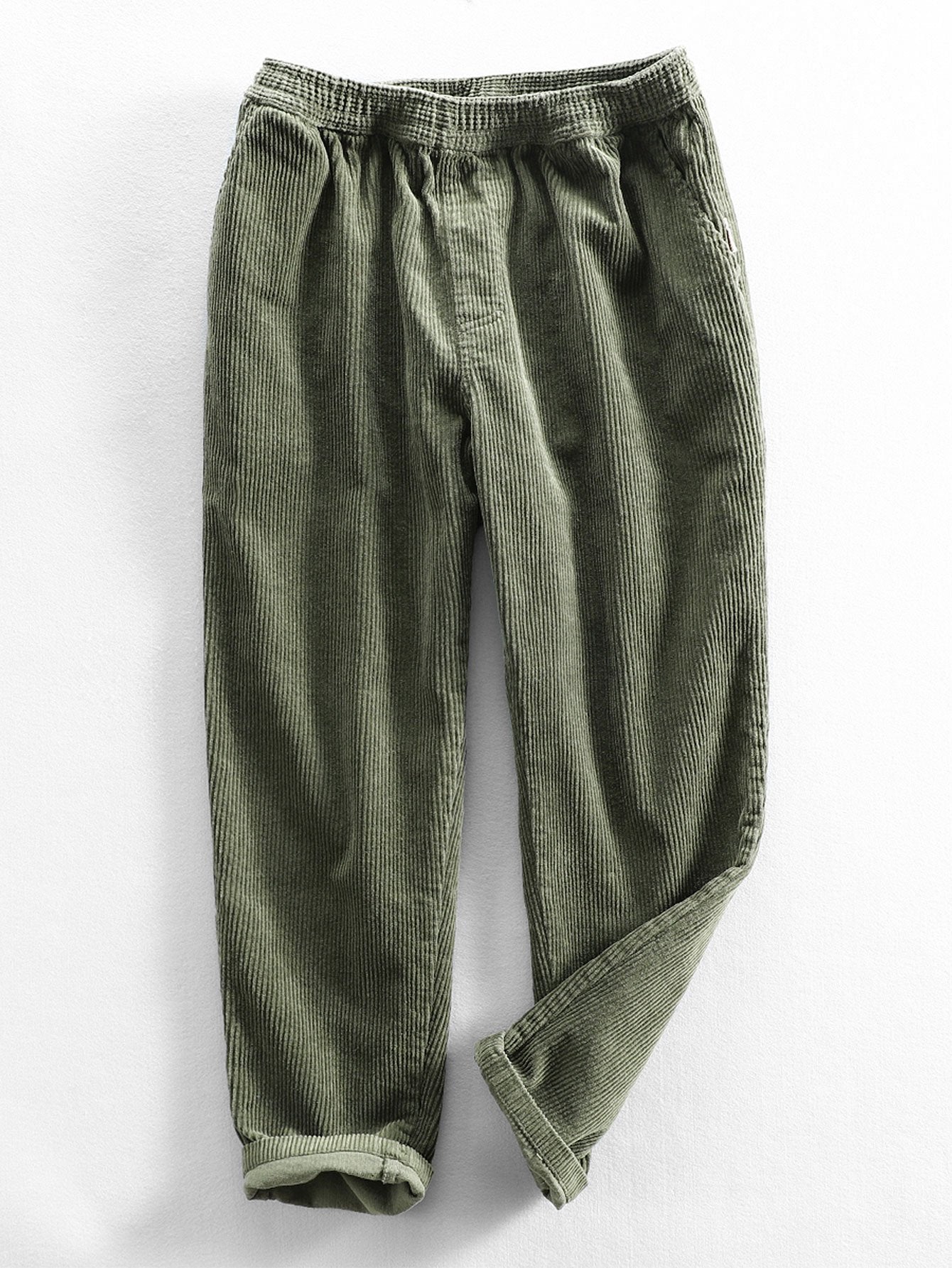 Cotton Corduroy Cropped Pants-Mitchell Shoes