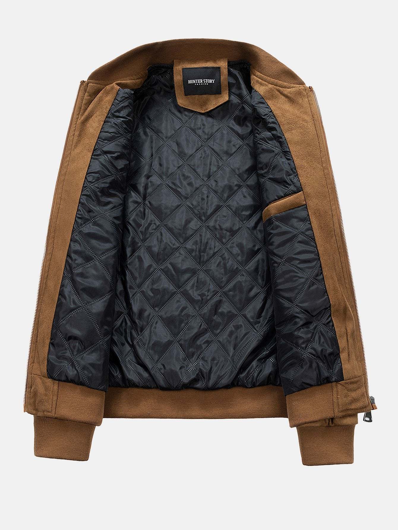 Suede Bomber Jacket With Quilted Liner-Mitchell Shoes