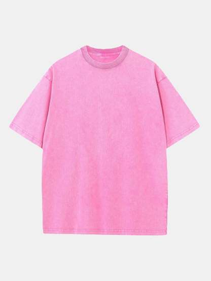 Washed Distressed Drop Shoulder T-Shirt-Mitchell Shoes
