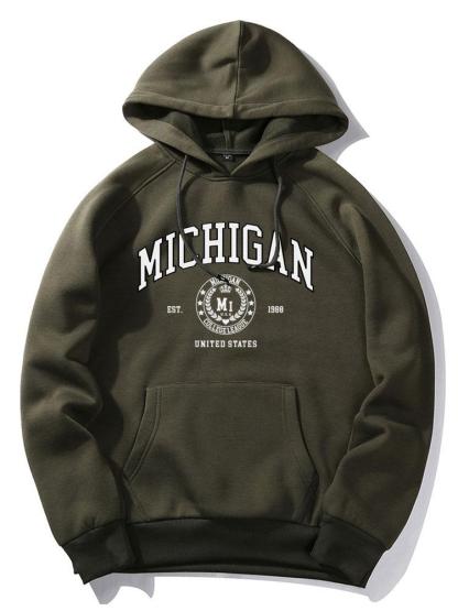 Michigan Varsity Print Hoodie-Mitchell Shoes