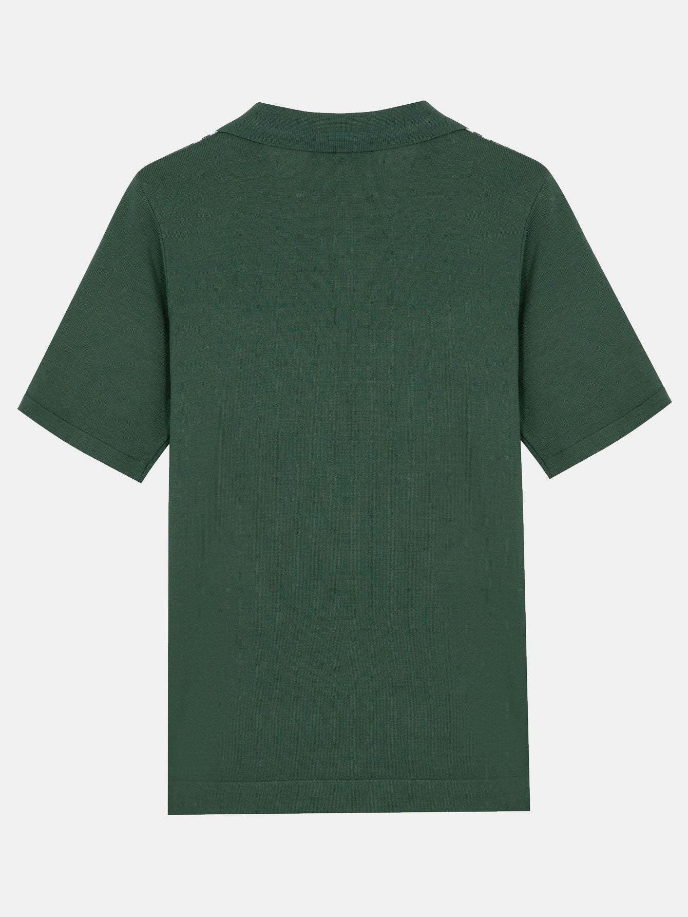 Striped Frame Short Sleeve Sweater Polo-Mitchell Shoes
