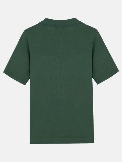 Striped Frame Short Sleeve Sweater Polo-Mitchell Shoes