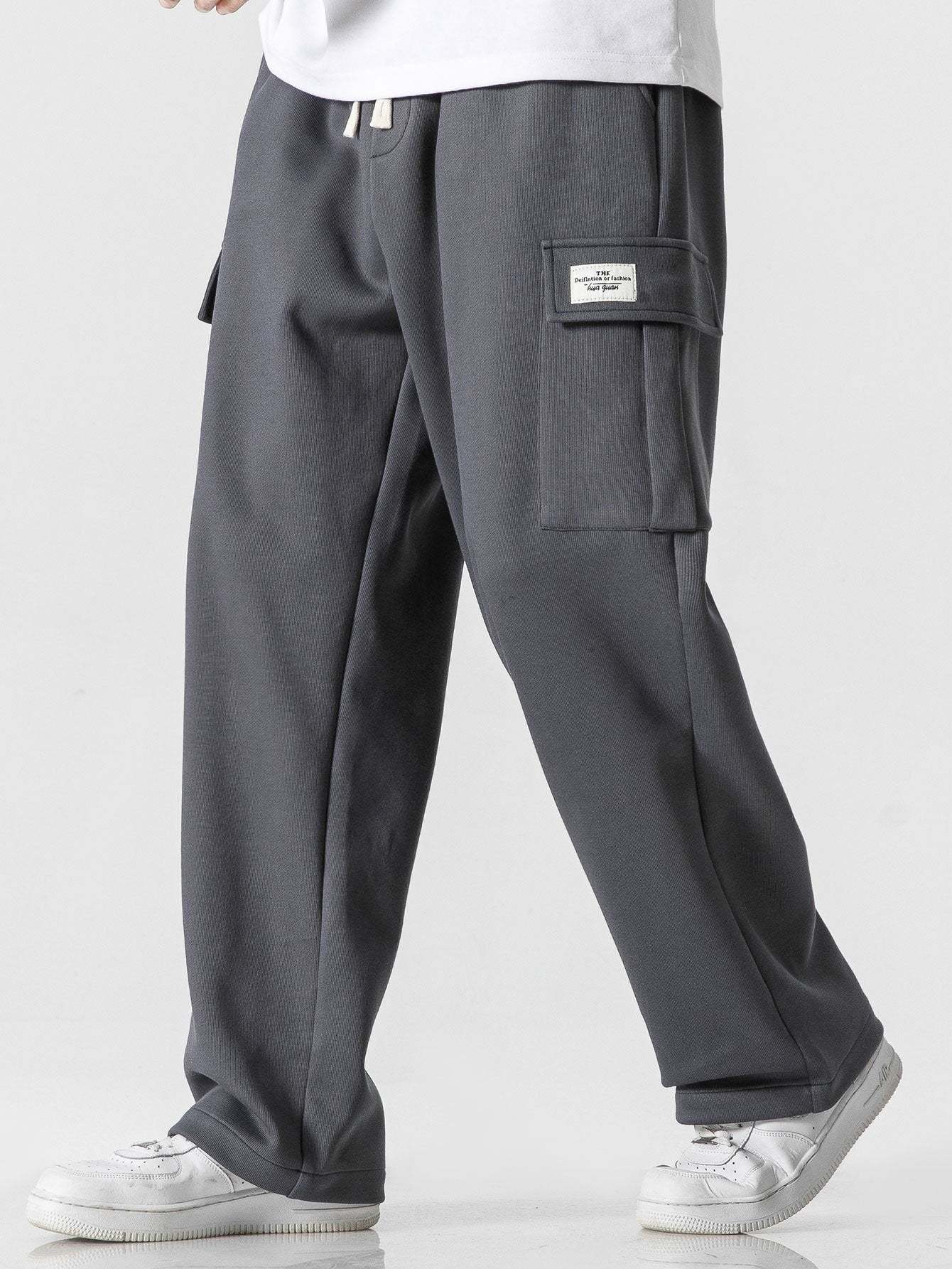 Relax Fit Straight Leg Jersey Cargo Pants-Mitchell Shoes