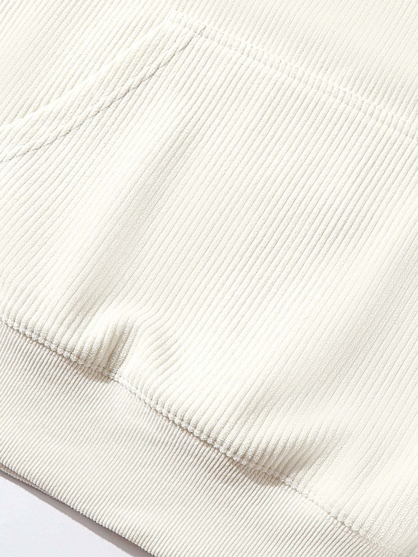 Paneled Corduroy Raglan Sleeves Hoodie-Mitchell Shoes