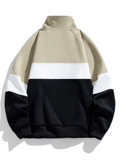 Color Block Quarter Zip Sweatshirt-Mitchell Shoes
