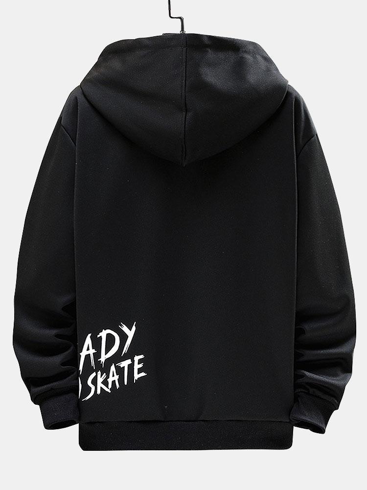 Smiley Graffiti Print Hoodie-Mitchell Shoes