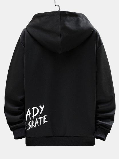 Smiley Graffiti Print Hoodie-Mitchell Shoes