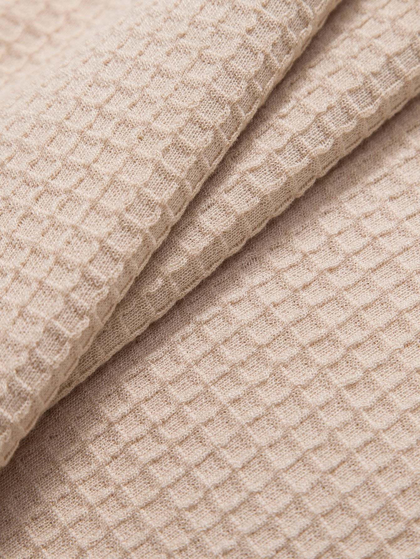 Knitted Waffle V Neck Polo Shirt-Mitchell Shoes