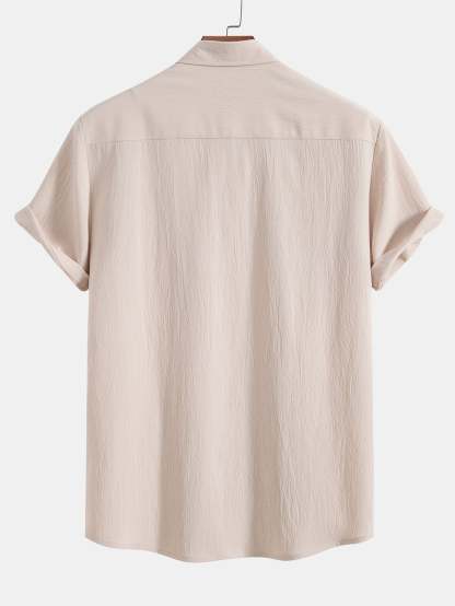 Wrinkled Textured Shirt & Shorts-Mitchell Shoes