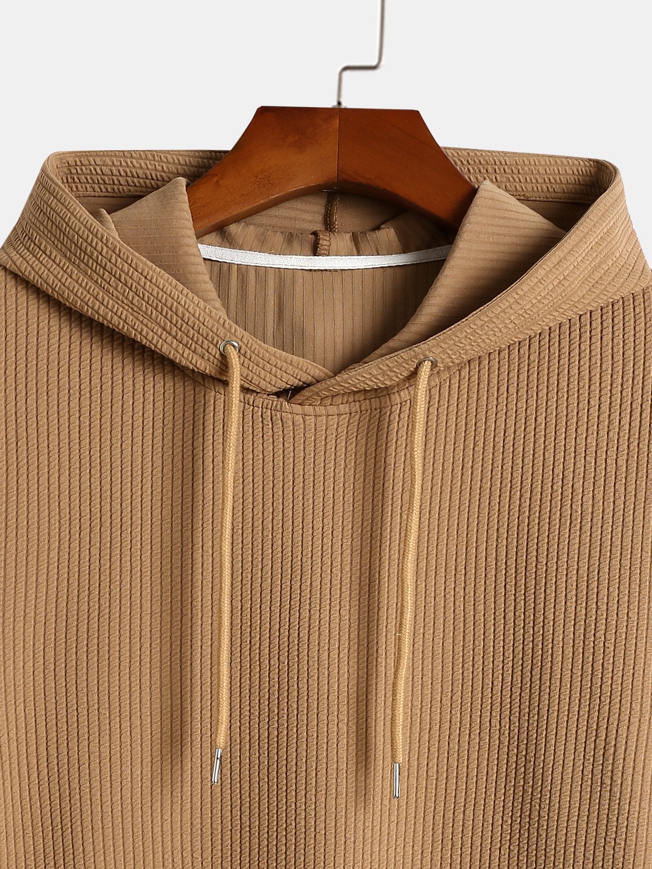 Basic Ribbed Hoodie-Mitchell Shoes