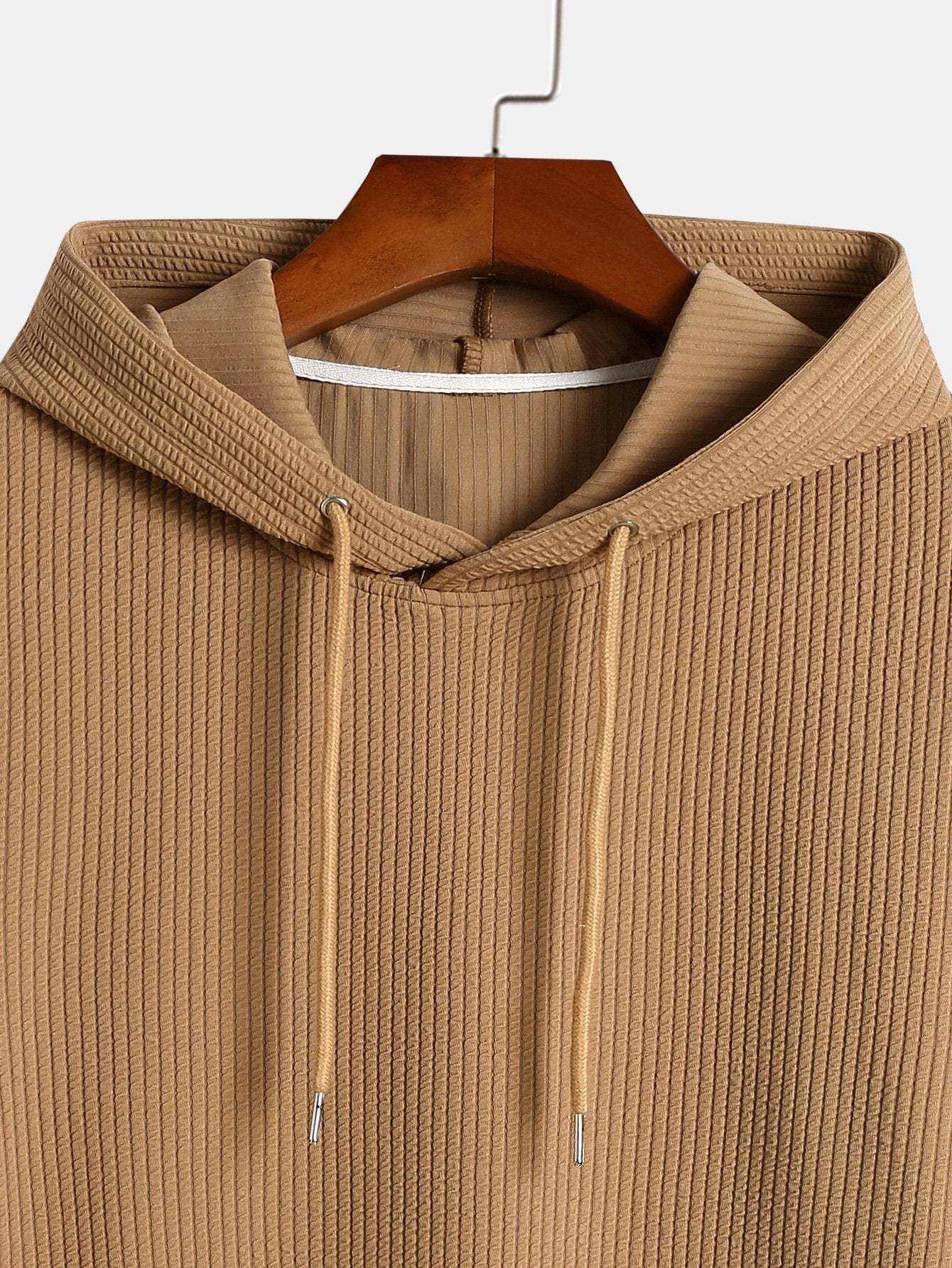 Basic Ribbed Hoodie-Mitchell Shoes