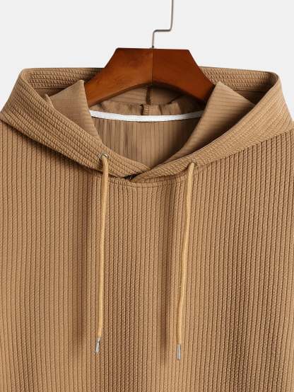 Basic Ribbed Hoodie-Mitchell Shoes