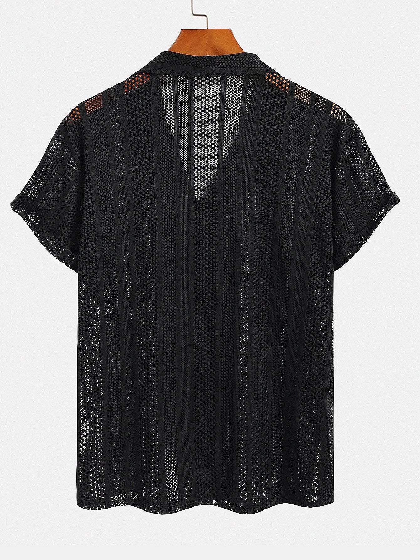 Mesh Textured Shirt-Mitchell Shoes