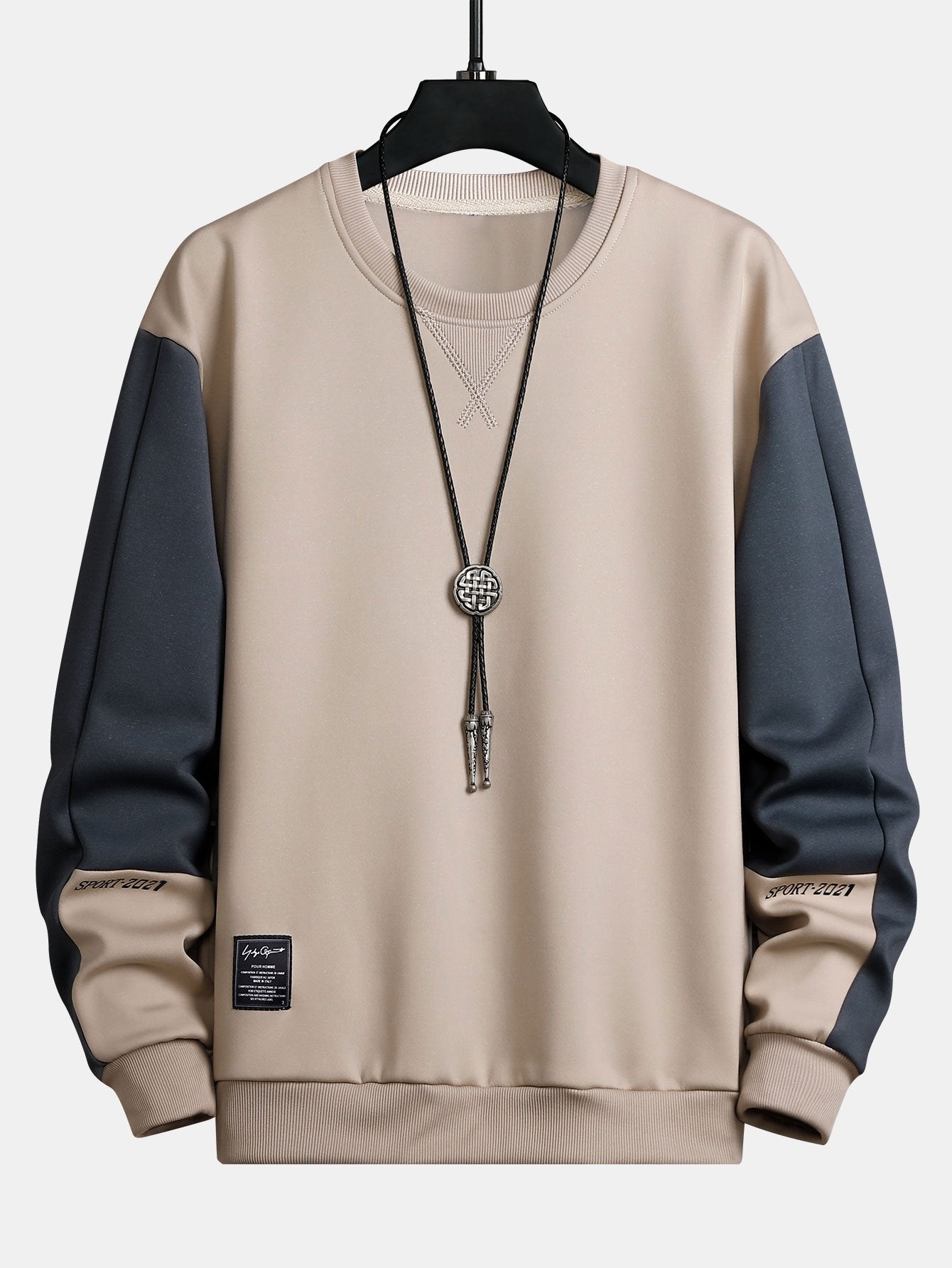 Color Block Crew Neck Sweatshirt-Mitchell Shoes
